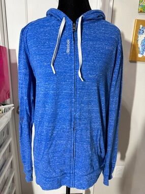 Reebok Blue Marled Full-Zip Hoodie